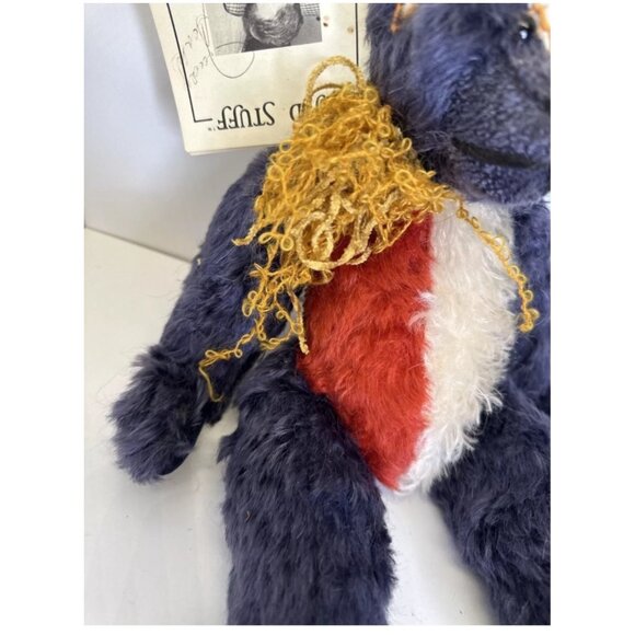 Vtg 9Os Judy Senk Artist Bear Star Collectible English Mohair jointed Teddy Bear - Picture 10 of 15